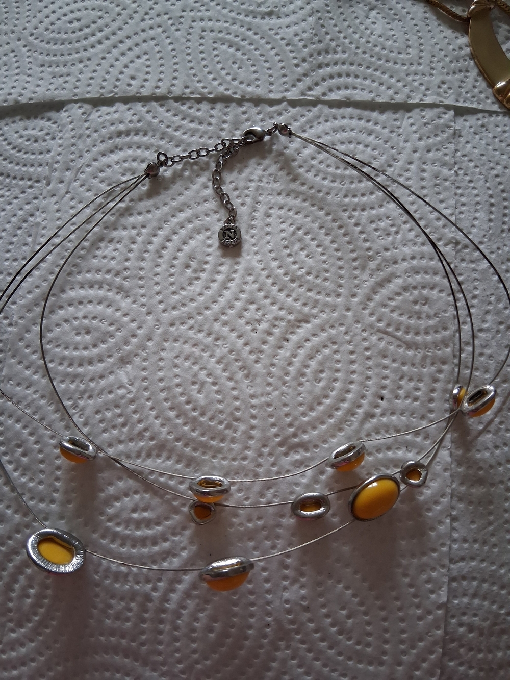 Elegant Yellow Bead Multi-Strand Necklace HELP BLACKIE 🐕 RECOVERY THX
